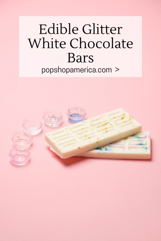 how to make edible glitter white chocolate bars pop shop america