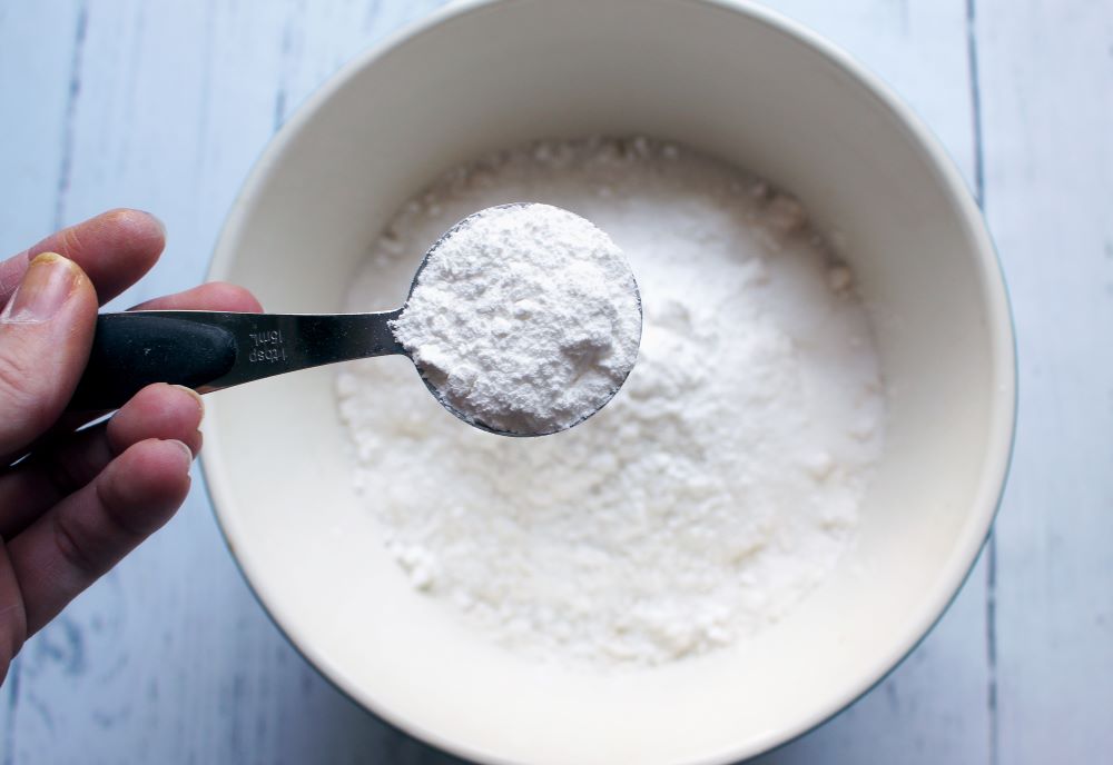 add baking powder to make ahead pancake mix 1