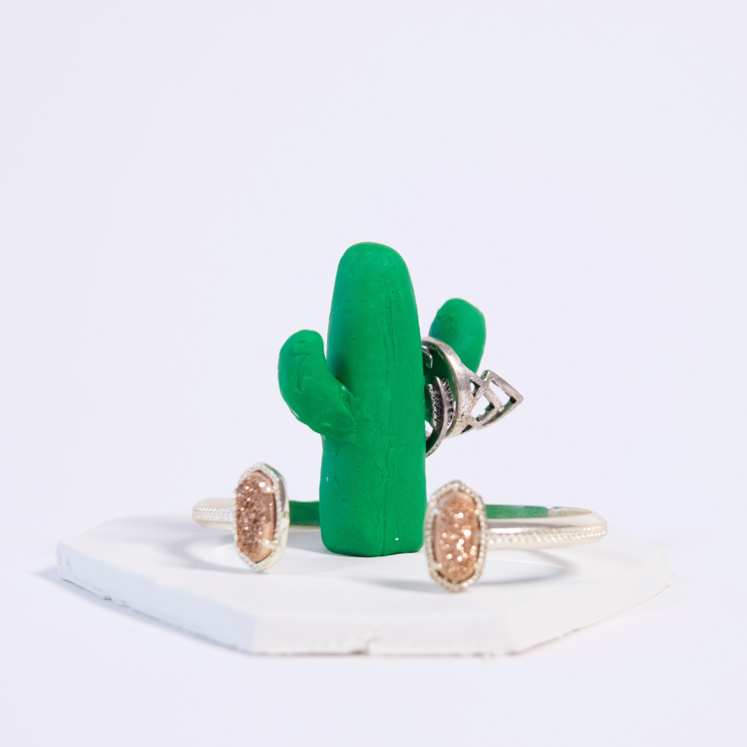 cactus ring holder tutorial finished craft in style box