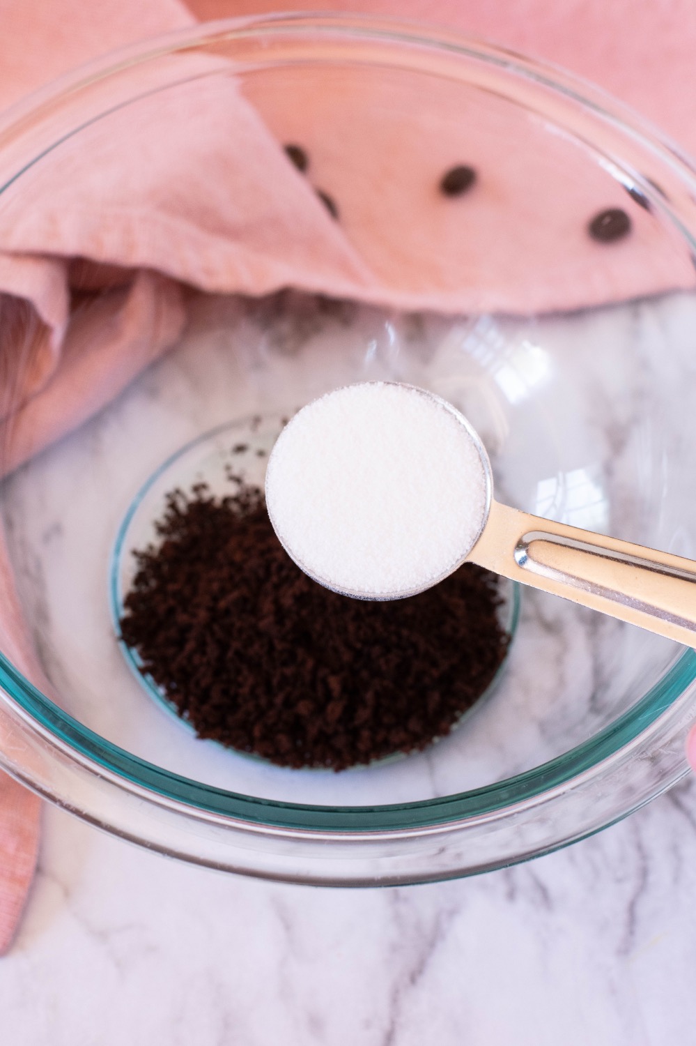 add sugar to the whipped coffee ingredients