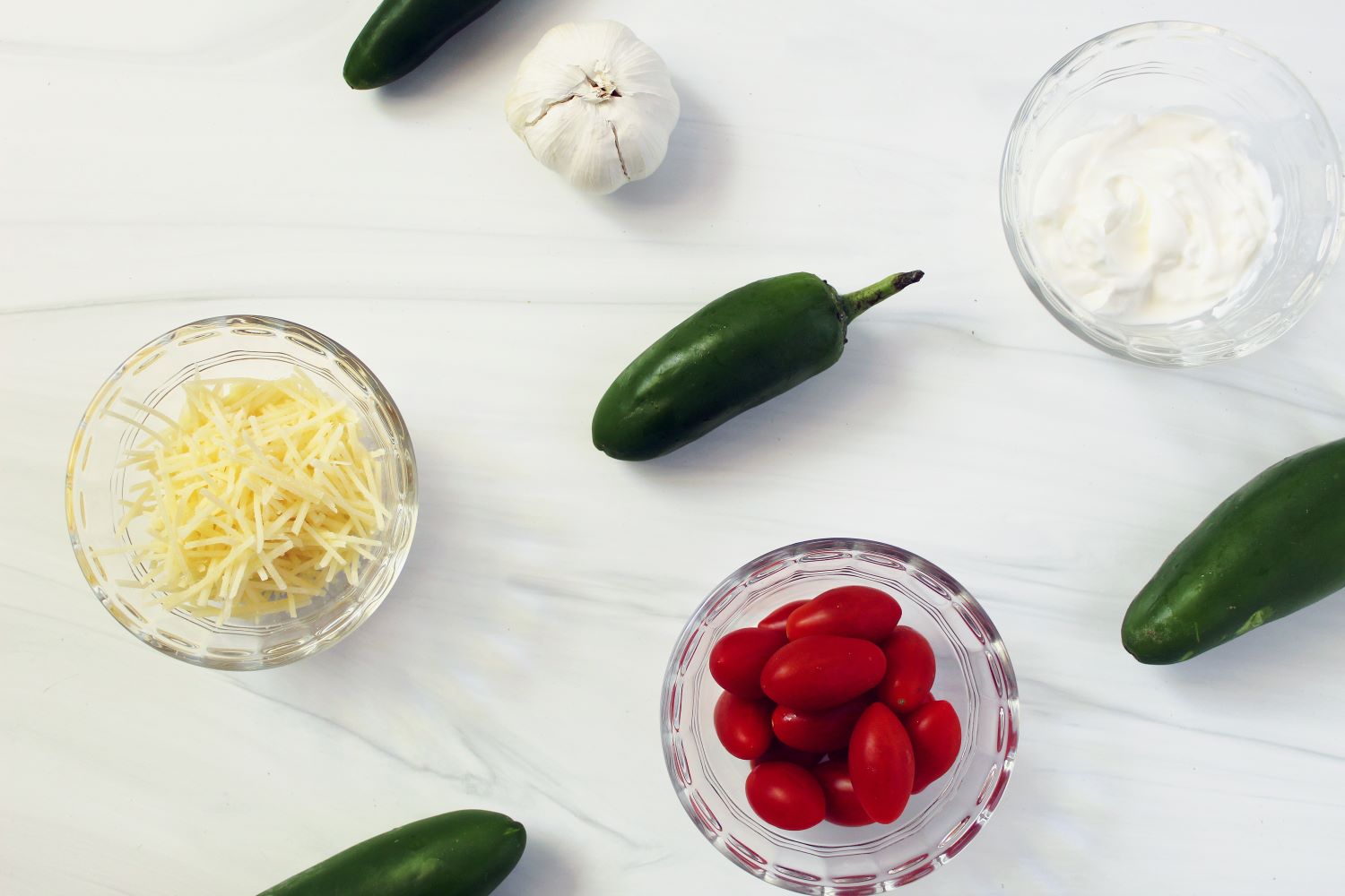 goat cheese parmesan stuffed jalapeno peppers ingredients flatlay 1