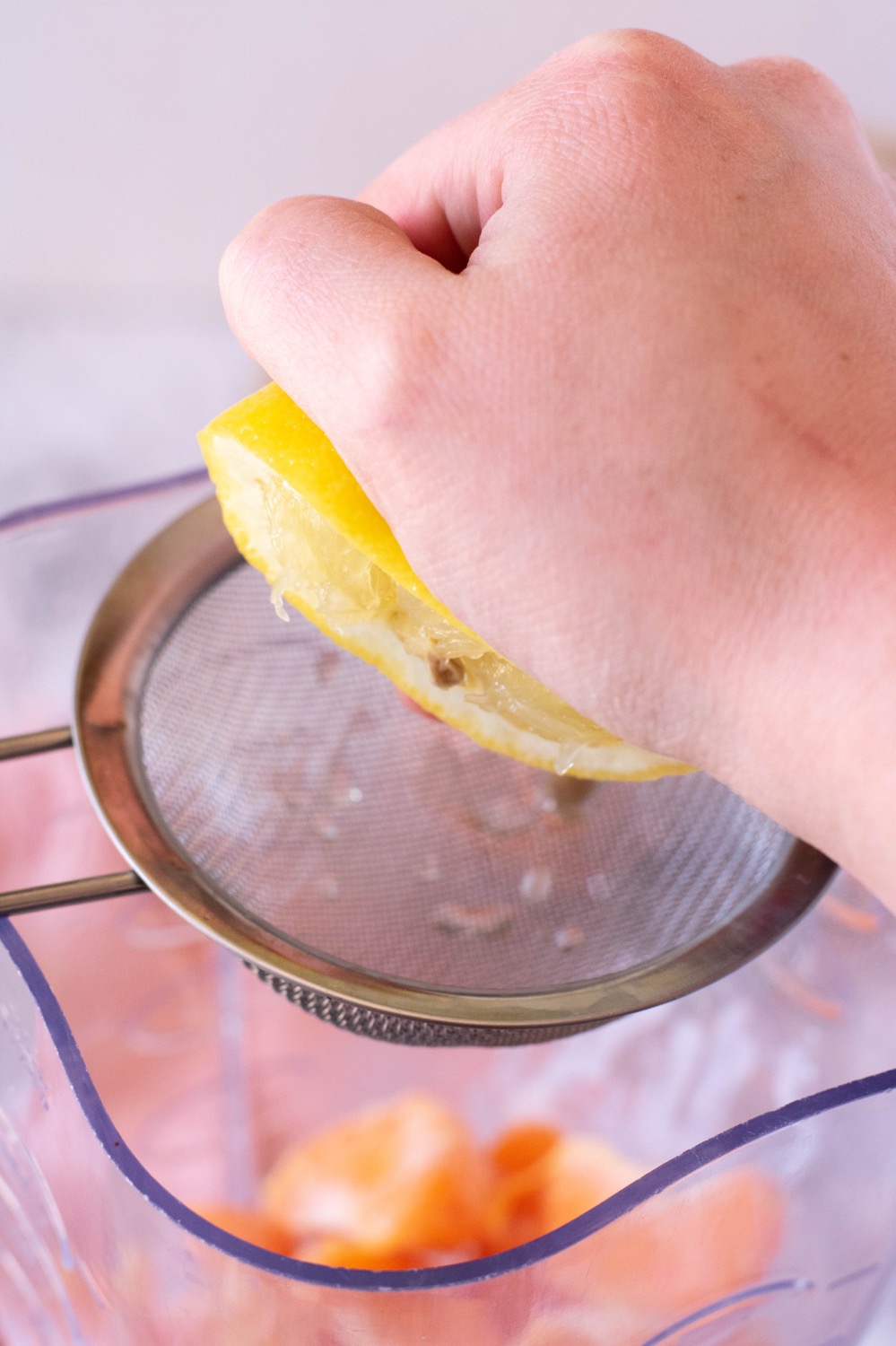 squeeze lemon into citrus swirl ingredients