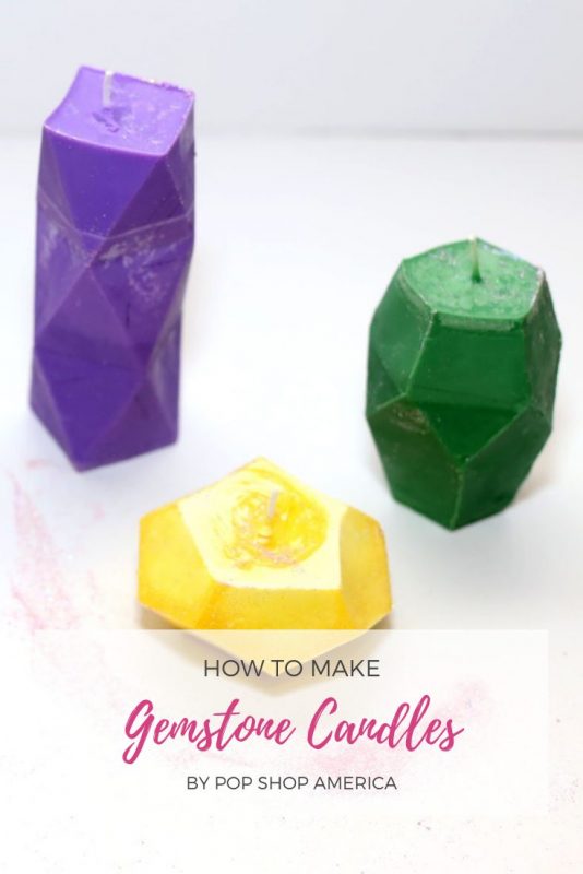 how to make geometric gemstone candles diy pop shop america