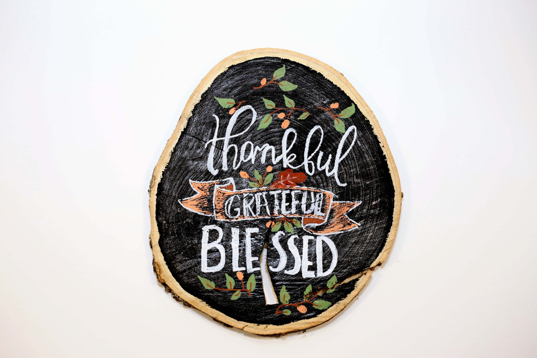 thankful grateful blessed chalkboard sign tutorial