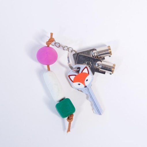 scupley oven bake clay keychain beads