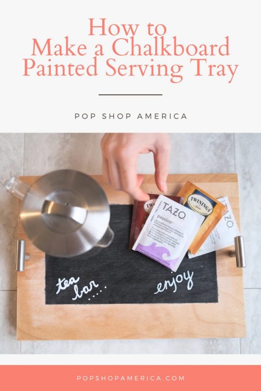 how to make a chalkboard painted serving tray