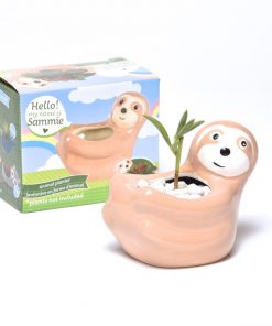 sloth planter terrarium gardening kit