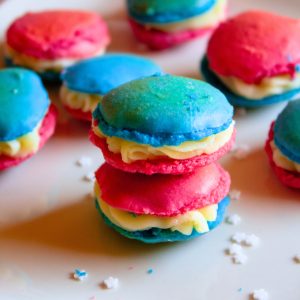 4th of july macarons recipe square pop shop america
