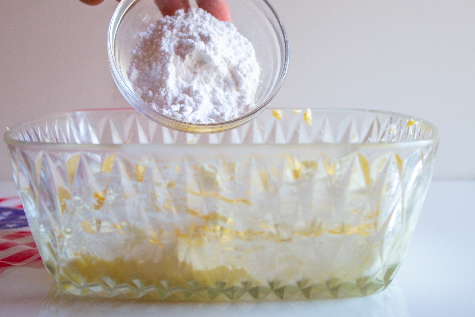 buttercream frosting with powdered sugar crop