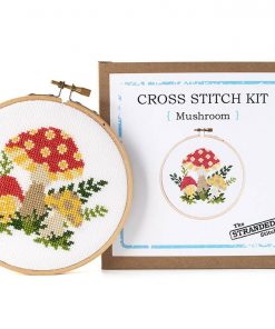 mushroom cross stitch embroidery kit pop shop america