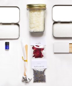 all supplies for diy travel candle kit