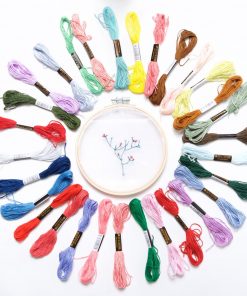 embroidery floss in rainbow of colors