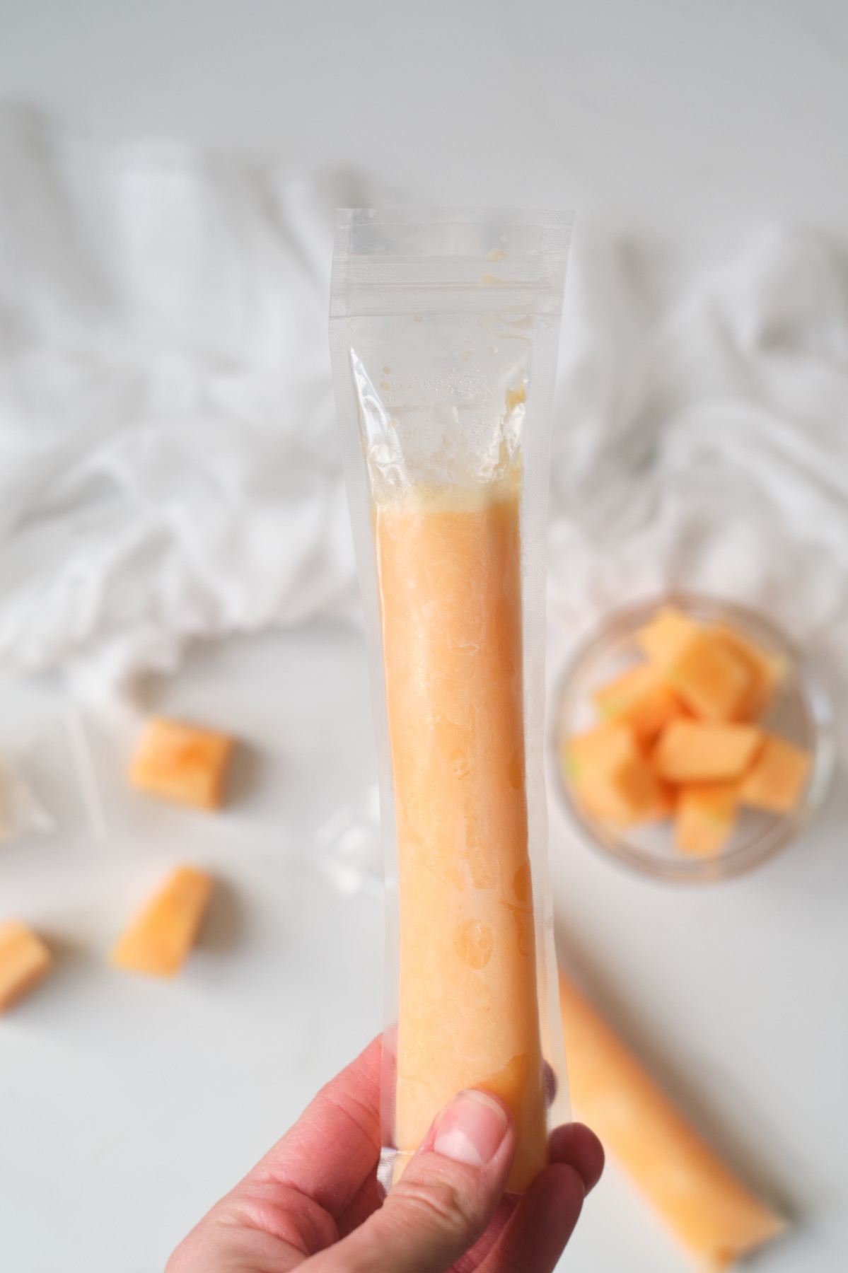 easy cantaloupe popsicles with no sugar added