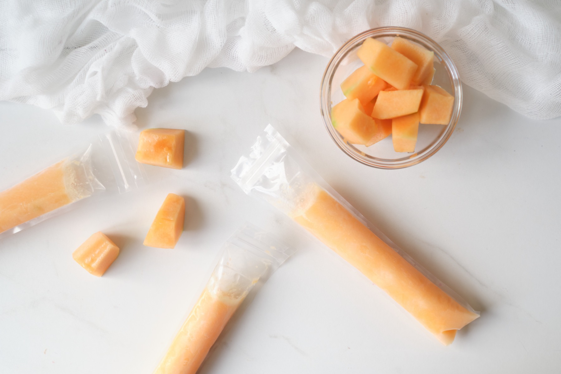 healthy easy cantaloupe popsicles all fruit