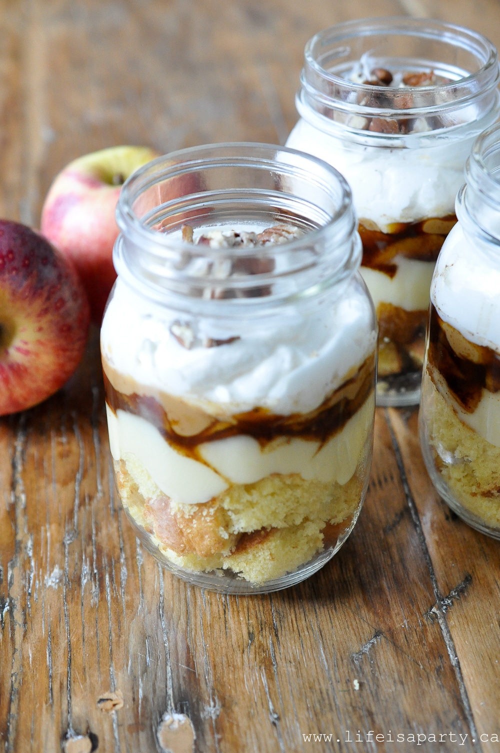 Caramel Apple Trifle Mason Jar Dessert