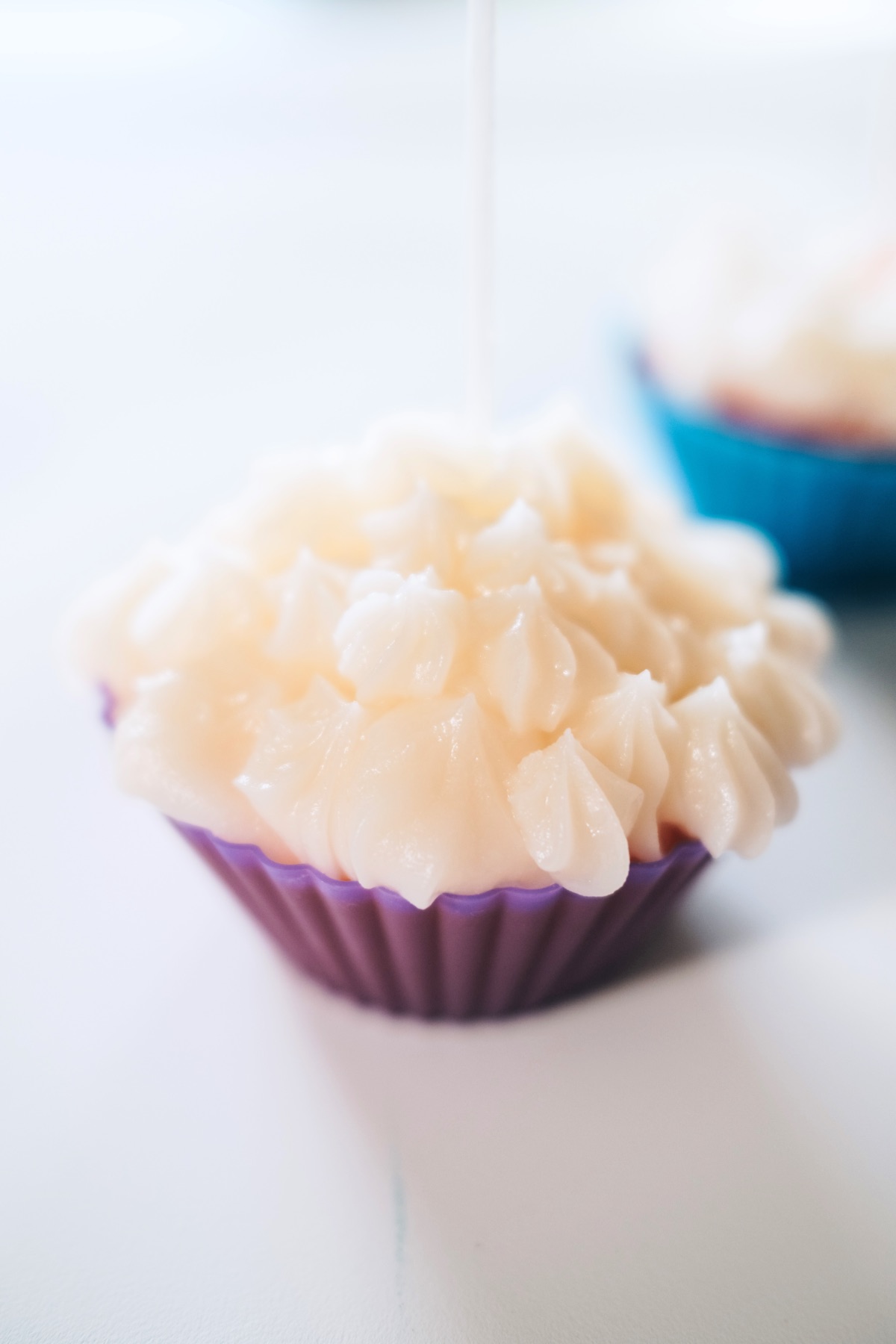 icing on a cupcake candle diy
