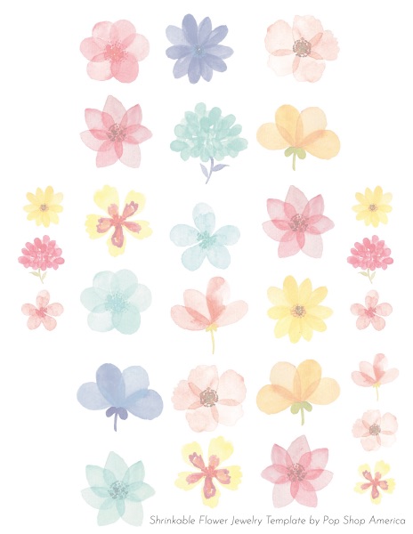 shrinky dink flowers template printable preview