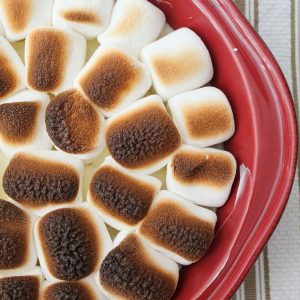 half view fluffy s'mores dip