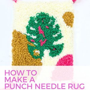 how to make a punch needle rug feature