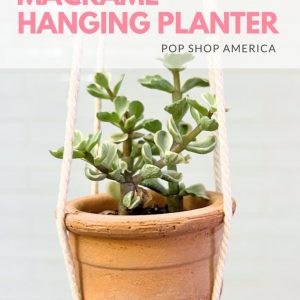 easy diy macrame hanging planter pop shop america