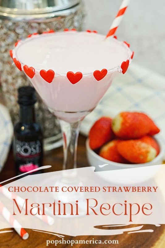Chocolate Covered Strawberry Martini Cocktail Pop Shop America